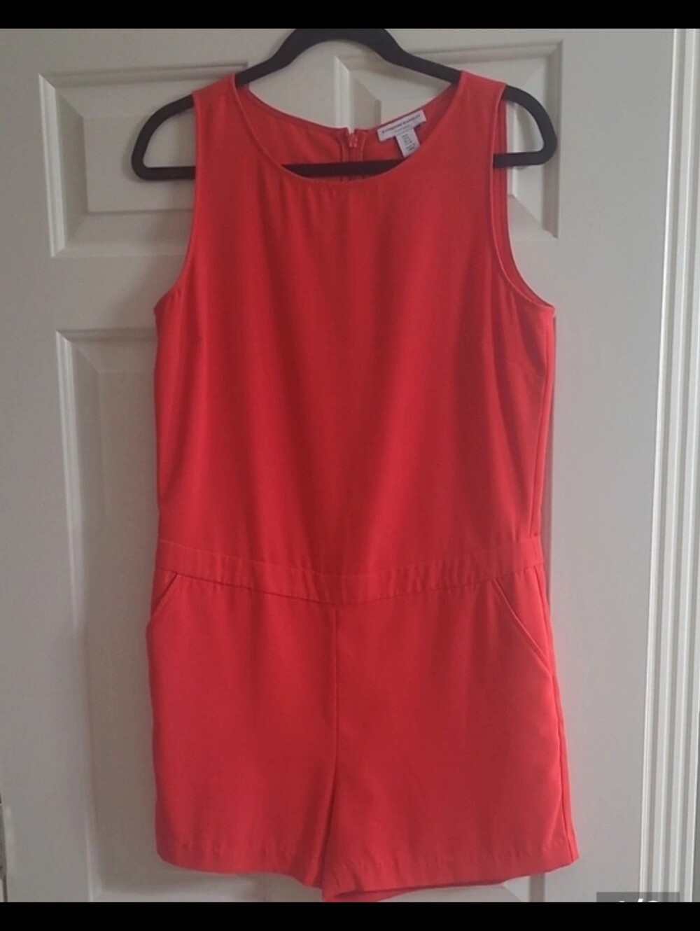 Katherine Barclay Coral Sleeveless Romper